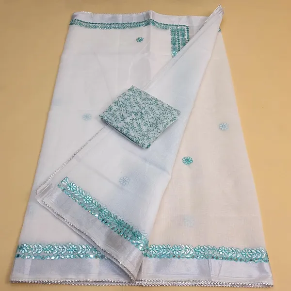 Sea_Green_Kota_Cotton_Saree_For_Womens