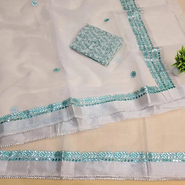 Sea_Green_Kota_Cotton_Saree_For_Womens