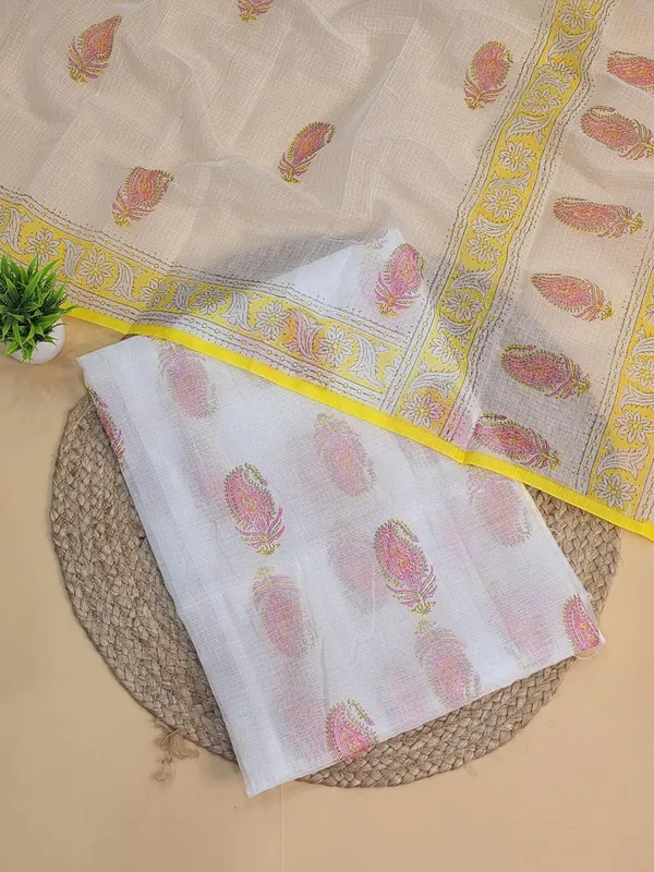 Yellow_Kota_Cotton_Suit_Unstiched_Dress_Material_For_Womens