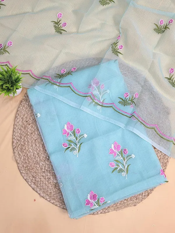 Sea_Green_Kota_Cotton_Suit_Unstiched_Dress_Material_For_Womens