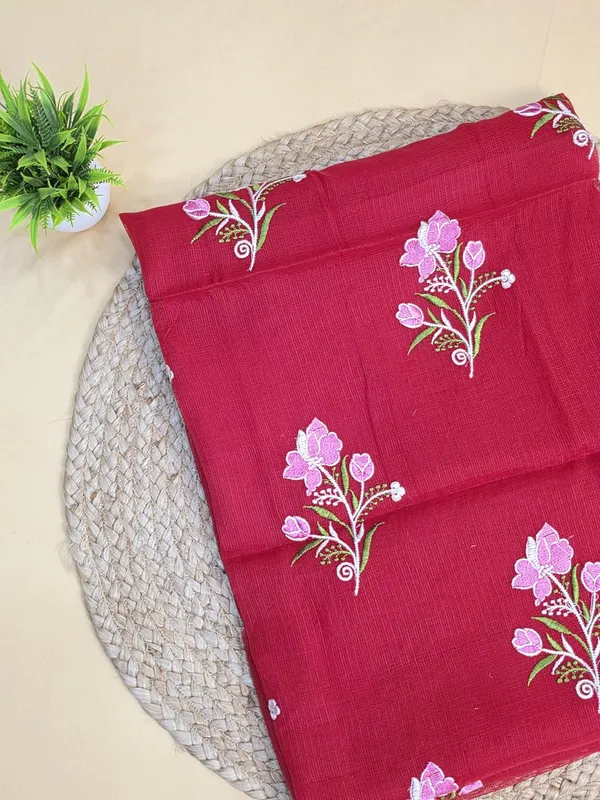 Red_Kota_Cotton_Suit_Unstiched_Dress_Material_For_Womens