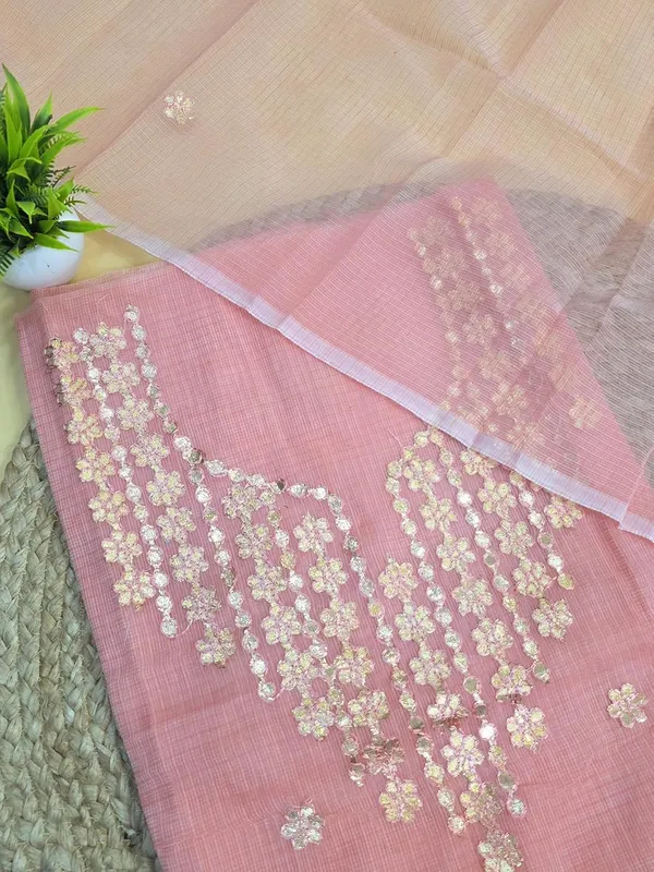 Peach_Kota_Cotton_Dress_Material_For_Womens