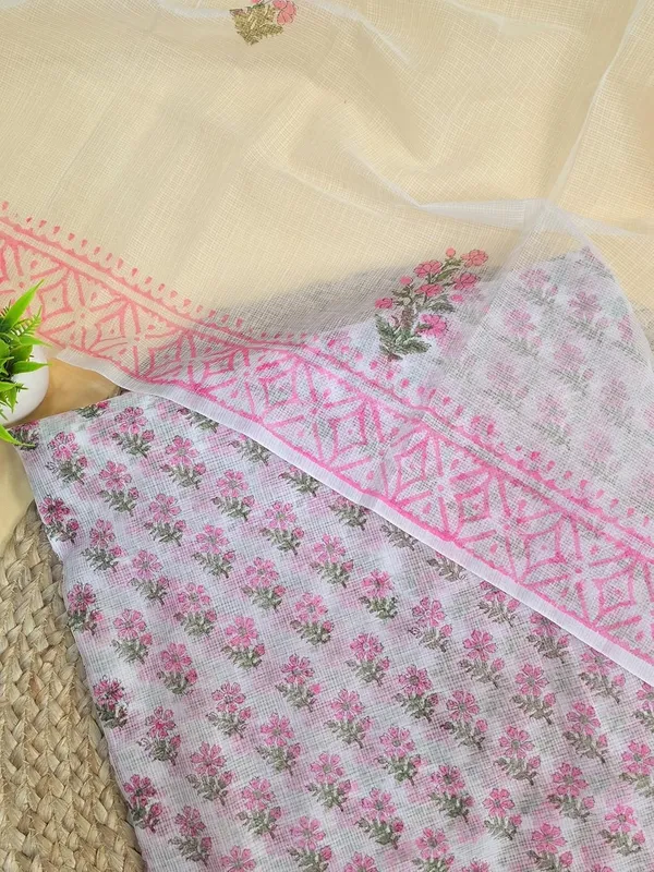 White_And_Pink_Kota_Cotton_Dress_Material_For_Womens