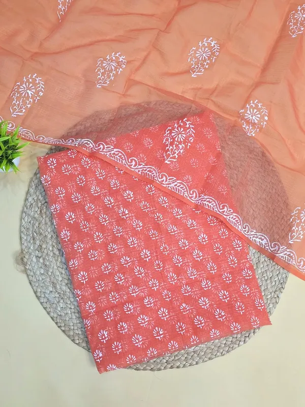 Peach_Kota_Cotton_Dress_Material_For_Womens