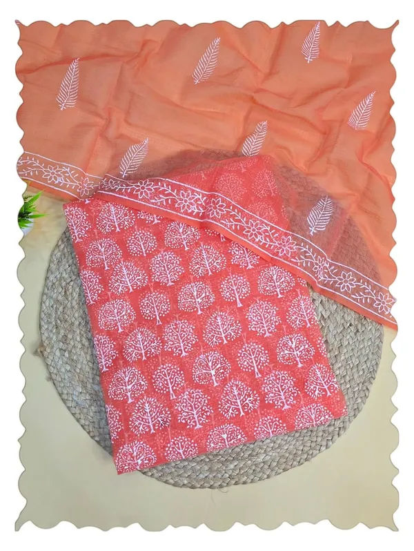 Peach_Kota_Cotton_Suit_Unstiched_Dress_Material_For_Womens