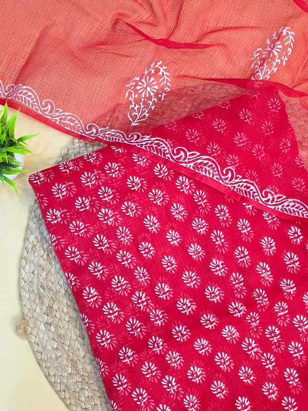 Red_Kota_Cotton_Suit_Unstiched_Dress_Material_For_Womens