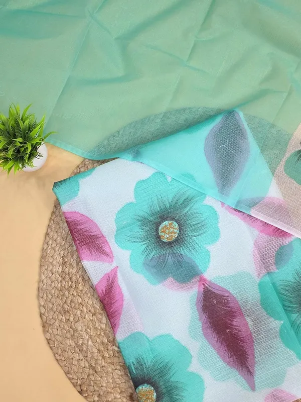 Sea_Green_Kota_Cotton_Suit_Unstiched_Dress_Material_For_Womens