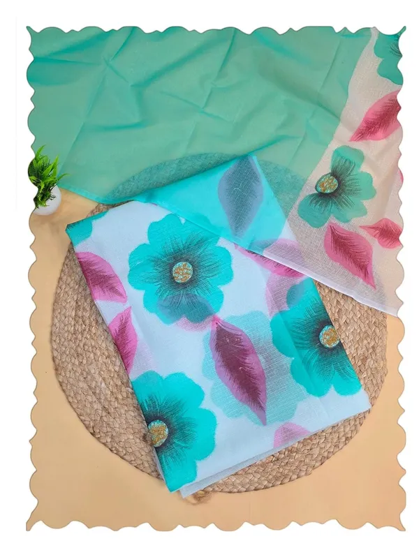 Sea_Green_Kota_Cotton_Suit_Unstiched_Dress_Material_For_Womens