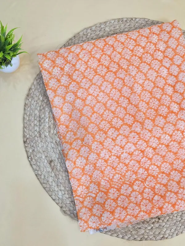 Pastel_Orange_Kota_Cotton_Dress_Material_For_Womens