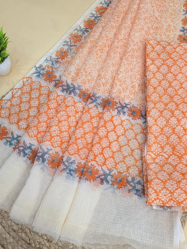 Pastel_Orange_Kota_Cotton_Dress_Material_For_Womens
