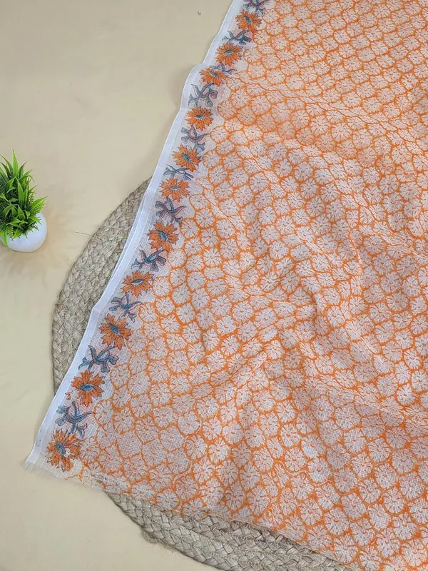 Pastel_Orange_Kota_Cotton_Dress_Material_For_Womens