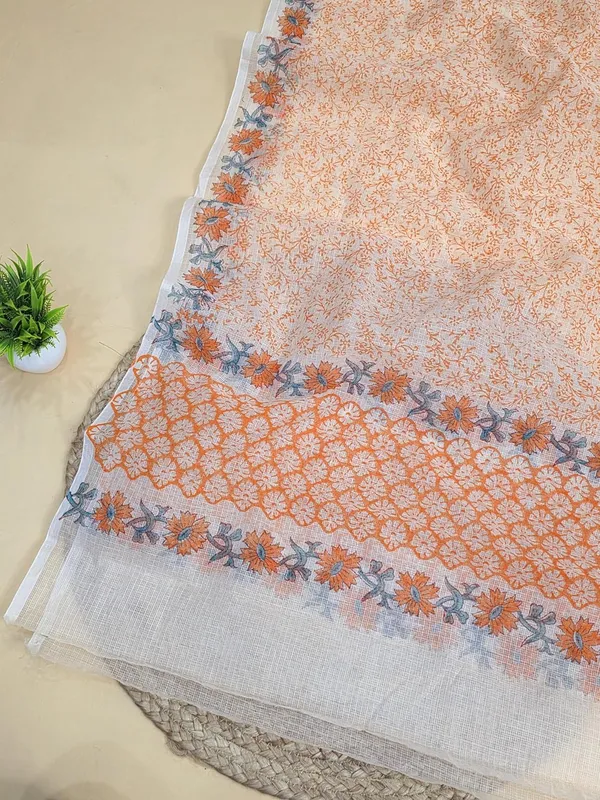 Pastel_Orange_Kota_Cotton_Dress_Material_For_Womens