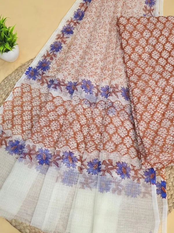 Brown_Kota_Cotton_Suit_Unstiched_Dress_Material_For_Womens