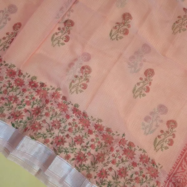 Peach_Kota_Cotton_Saree_For_Womens