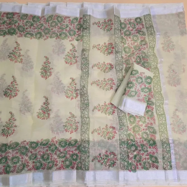 Pista_Green_Kota_Cotton_Saree_For_Womens