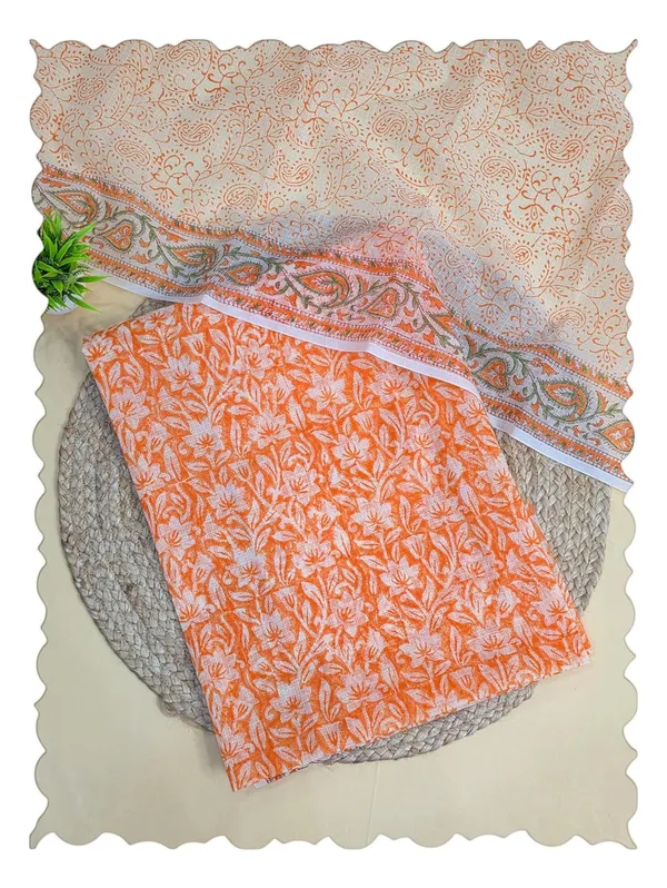 Pastel_Orange_Kota_Cotton_Suit_Unstiched_Dress_Material_For_Womens