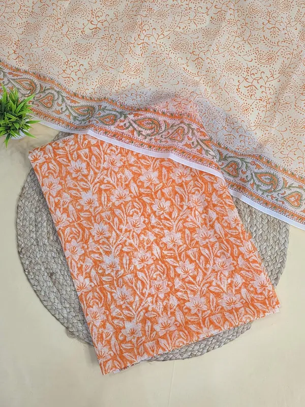 Pastel_Orange_Kota_Cotton_Suit_Unstiched_Dress_Material_For_Womens