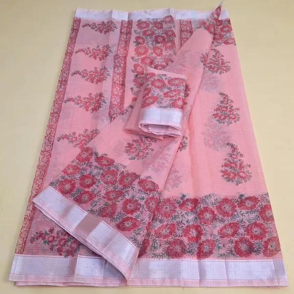 Peach_Kota_Cotton_Saree_For_Womens