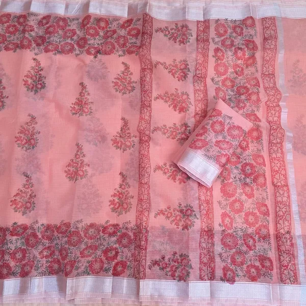 Peach_Kota_Cotton_Saree_For_Womens