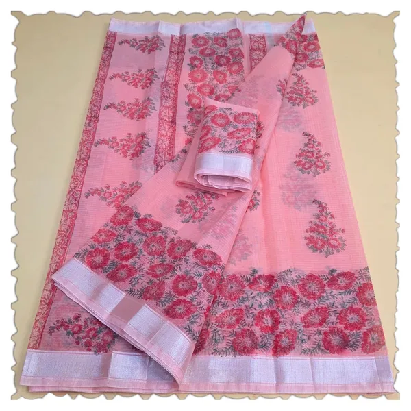 Peach_Kota_Cotton_Saree_For_Womens