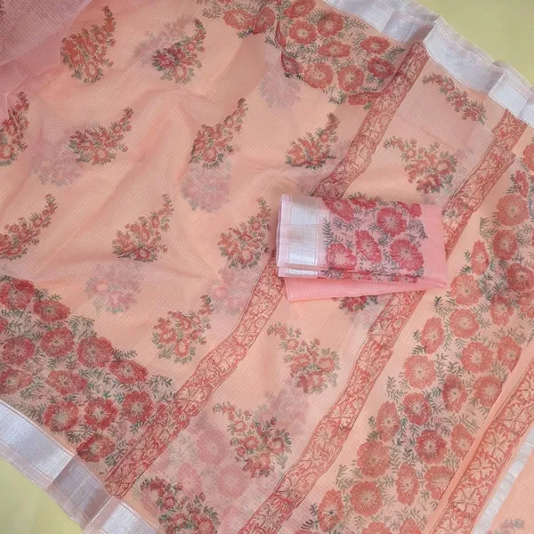Peach_Kota_Cotton_Saree_For_Womens