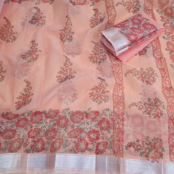 Peach_Kota_Cotton_Saree_For_Womens