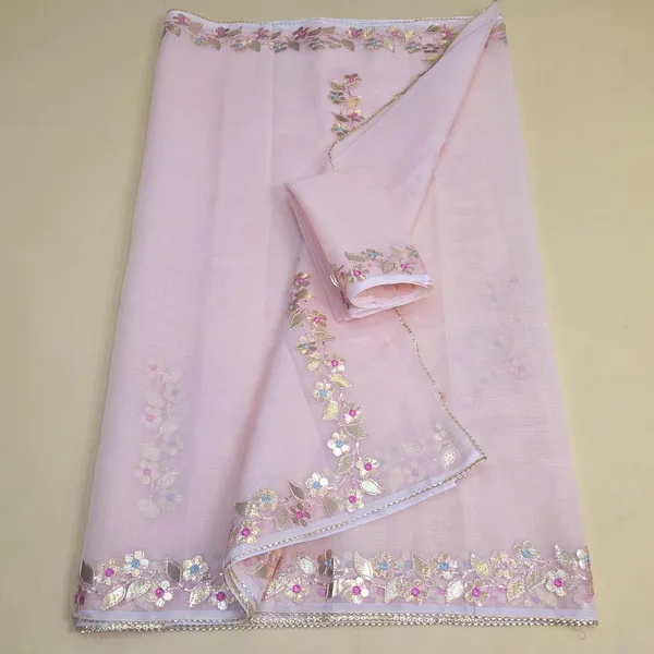 Pastel_Peach_Kota_Cotton_Gota_Patti_Saree_For_Womens