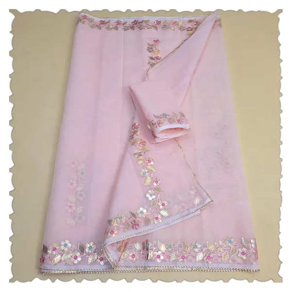 Pastel_Peach_Kota_Cotton_Gota_Patti_Saree_For_Womens