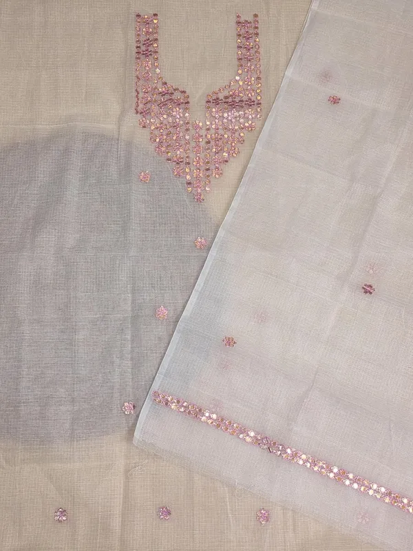 White_With_Pink_Kota_Cotton_Dress_Material_For_Womens