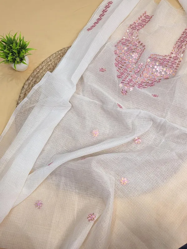 White_With_Pink_Kota_Cotton_Dress_Material_For_Womens