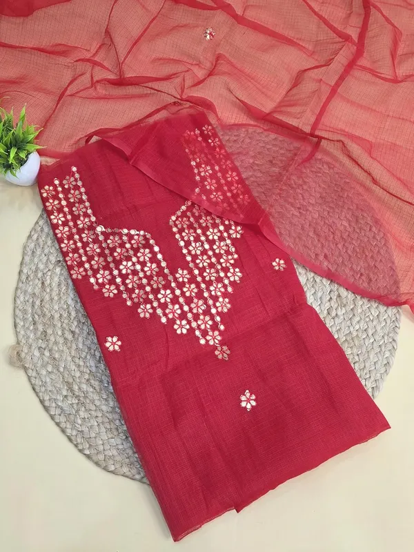 Red_Kota_Cotton_Dress_Material_For_Womens