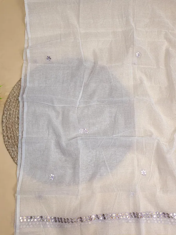 White_With_Purple_Kota_Cotton_Dress_Material_For_Womens