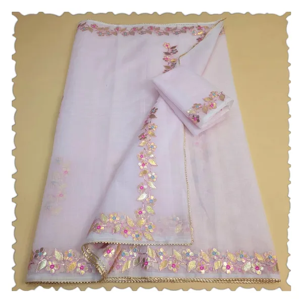 Pastel_Pink_Kota_Cotton_Saree_For_Womens