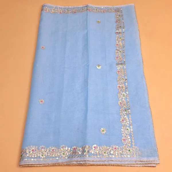 Skyblue_Kota_Cotton_Saree_For_Womens