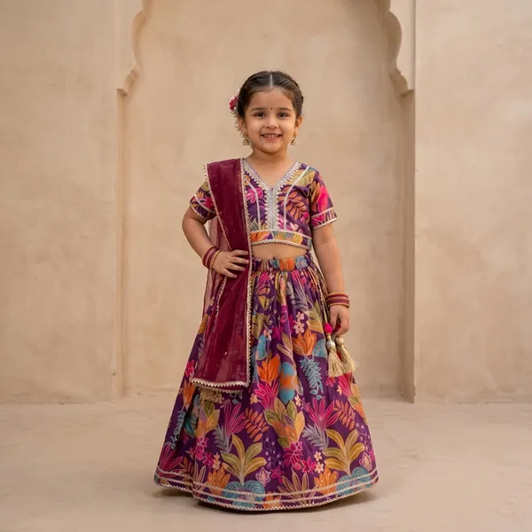 Multicolor_Cotton_Blend_Premium_Lehenga_Choli_For_Girls