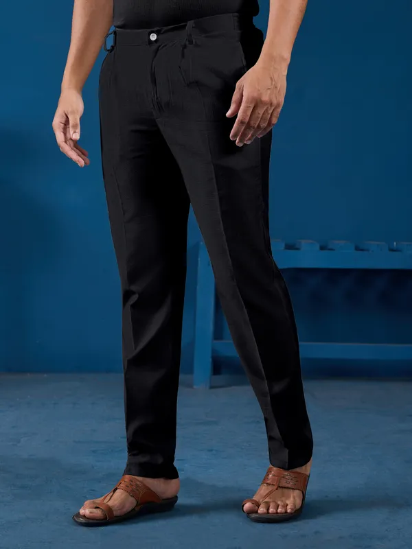 Black_Georgette_Silk_Mirror_Work_Embellished_Kurta_Set_For_Men