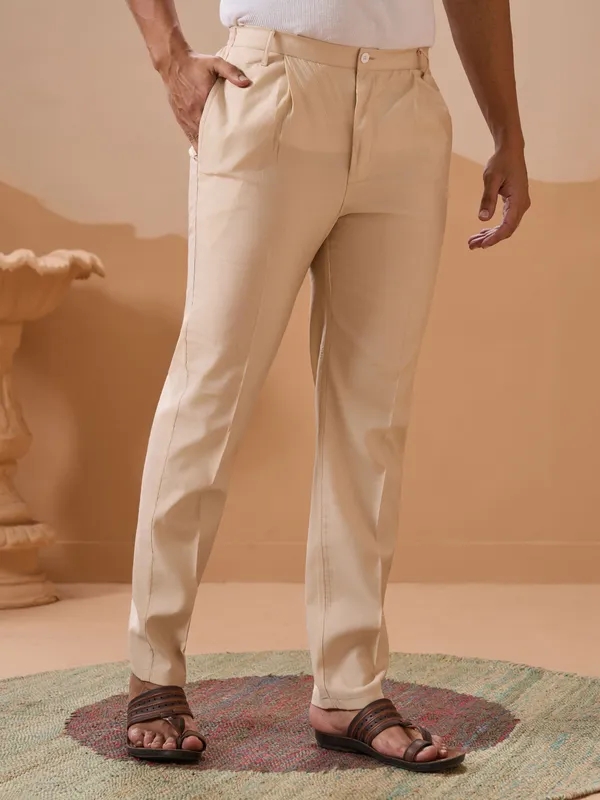 Peach_Cotton_Silk_Embroidered_Kurta_Nehru_Jacket_Set_For_Men