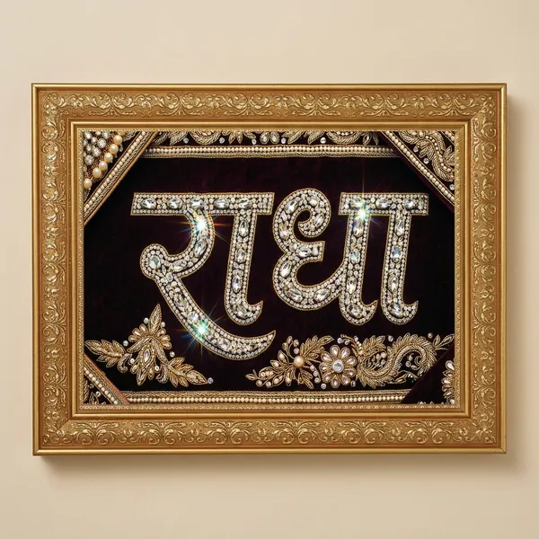 Premium_"Radha_Naam"_Divine_Crystal_&_Zari_Work_Golden_Framed_Portrait