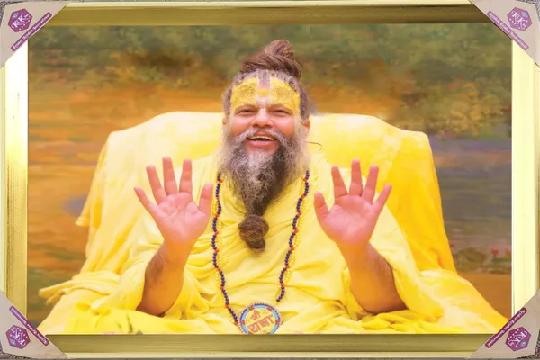 Pujya_Premanand_Ji_Maharaj_Divine_Blessing_Premium_Golden_Framed_Portrait