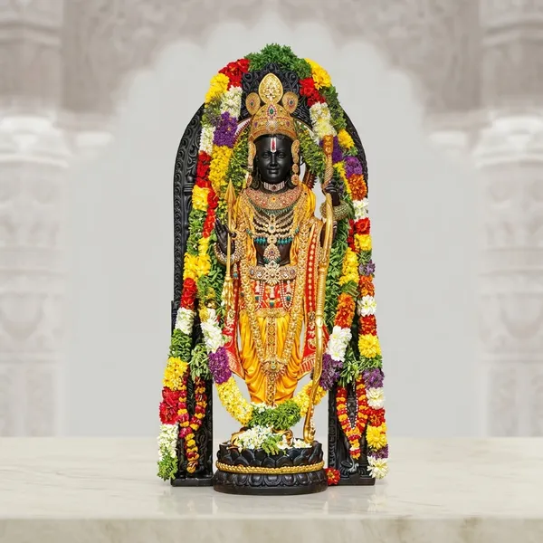 Premium_Ayodhya_Shri_Ram_Lalla_Divine_Blessing_Golden_Framed_Portrait