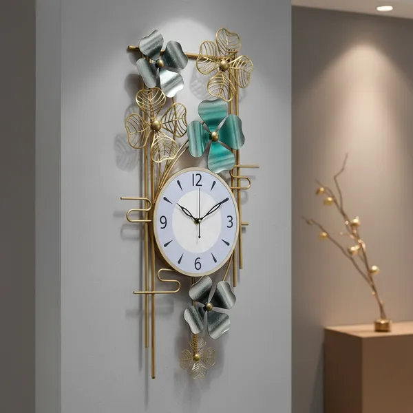 Amhomedecor_Analog_97_cm_X_47_cm_Wall_Clock_(White,_Without_Glass,_Standard)