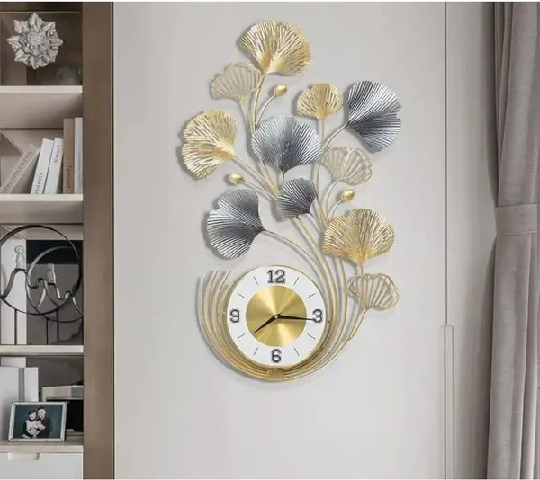 AM_HOME_Decor_Metal_Wall_Clock_Decorative_Metal_Silent_Non_Ticking_Wall_Clocks_Modern_Clock_For_Living_Room,Bedroom,Study/Hall/Dining_Hall_Decoration&Antique_Metal_Finish(34_Inch),Analog,_Multicolour