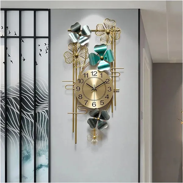 Amhomedecor_Analog_97_cm_X_47_cm_Wall_Clock_(Multicolor,_Without_Glass,_Standard)