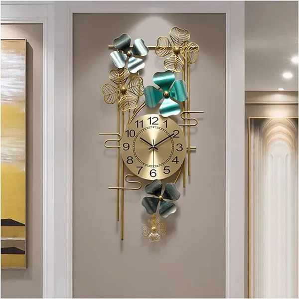Amhomedecor_Analog_97_cm_X_47_cm_Wall_Clock_(Multicolor,_Without_Glass,_Standard)