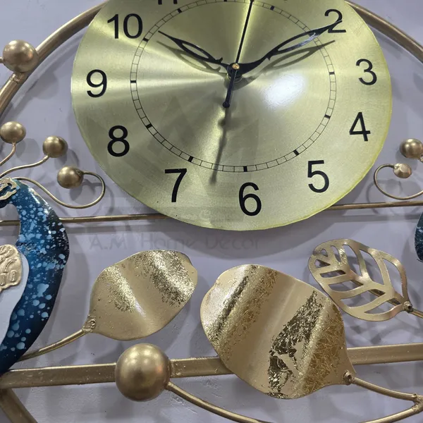 Am_Home_Decor_Analog_50_cm_X_100_cm_Wall_Clock_(Multicolor,_Without_Glass,_Standard)