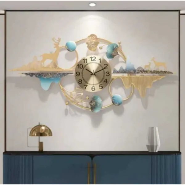 Amhomedecor_Analog_60_cm_X_100_cm_Wall_Clock_(Multicolor,_Without_Glass,_Standard)