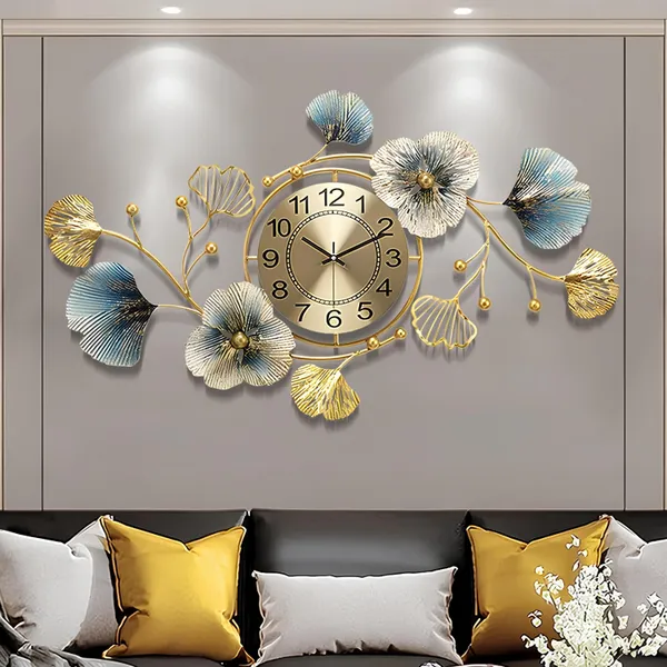 AM_Home_Decor_Floral_Metal_Hanging_Wall_Clock_for_Farm_House/Living_Room/Bedroom/Hall/Dining_Hall_(36_X_1_X_21_Inch)