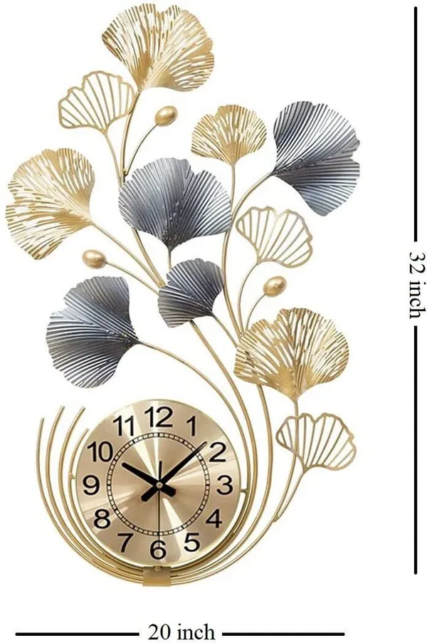 AM_HOME_Decor_Metal_Wall_Clock_Decorative_Metal_Silent_Non_Ticking_Wall_Clocks_Modern_Clock_For_Living_Room,Bedroom,Study/Hall/Dining_Hall_Decoration&Antique_Metal_Finish(34_Inch),Analog,_Multicolour