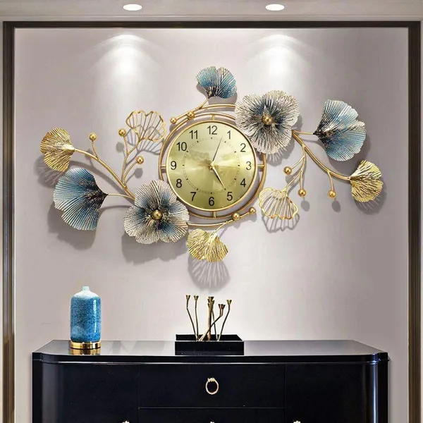 Amhomedecor_Analog_100_cm_X_80_cm_Wall_Clock_(Gold,_Without_Glass,_Standard)