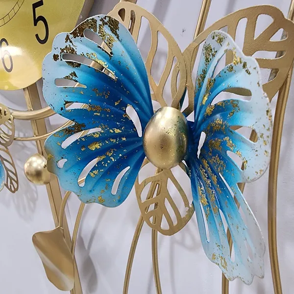 AM_Home_DECORᵀᴹ_Peacock_Hanging_Wall_Clock_Pemium_Non-Ticking_Clock_for_Farm_House/Living_Room/Bedroom/Hall/Dining_Hall_Decoration_with_&_Glossy_Finish_(36_X_1_X_21_Inch)_(Gold)
